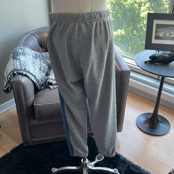 Aviator Nation 5 Stripe Sweatpants in Heather Grey Size Medium - Picture 4 of 8